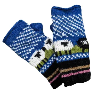 100% Wool Sheep Design Handwarmer Gloves (Adult)