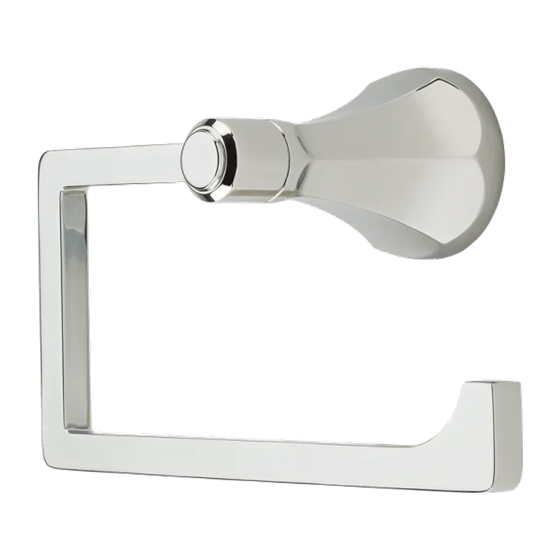 Arterra 6.41" Square J-Hook Towel Ring in Polished Chrome