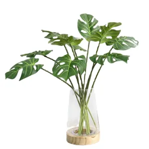 Artificial Plant Tropical Tortoise Back Leaf Plastic Green High Quality Home Decoration Big Fake Plant Autumn Living Room Garden