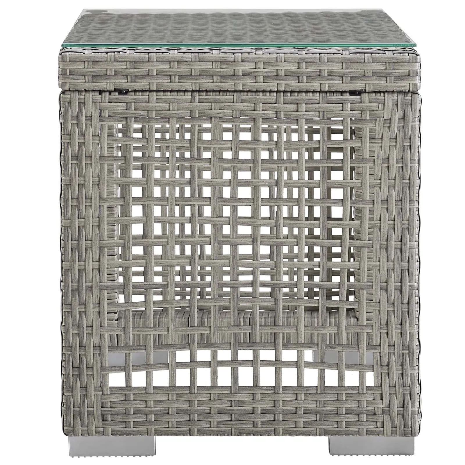 Aura 3 Piece Outdoor Patio Wicker Rattan Set Gray Navy EEI-3595-GRY-NAV-SET