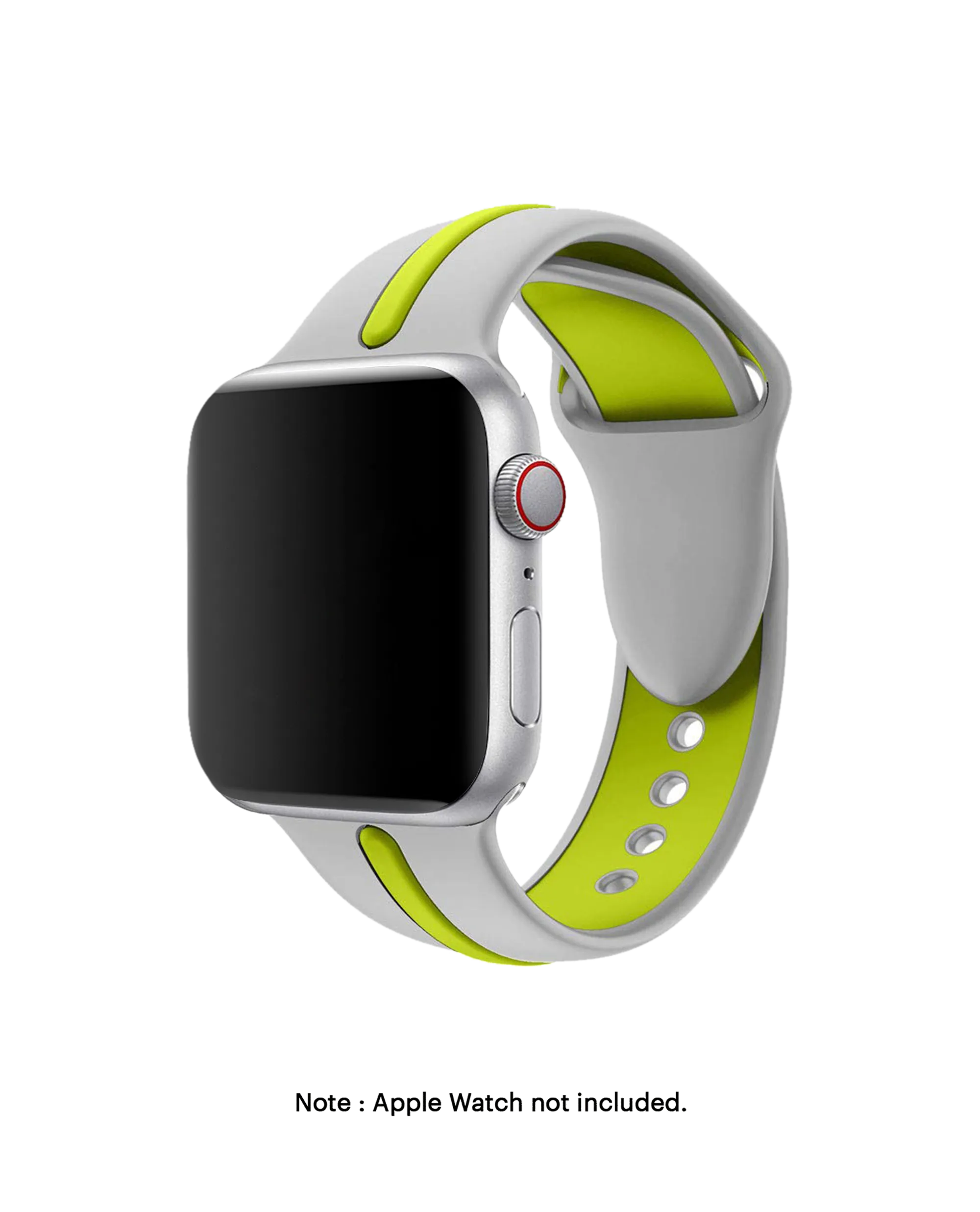 Black-Gray Two Tone Silicone Apple WatchBand