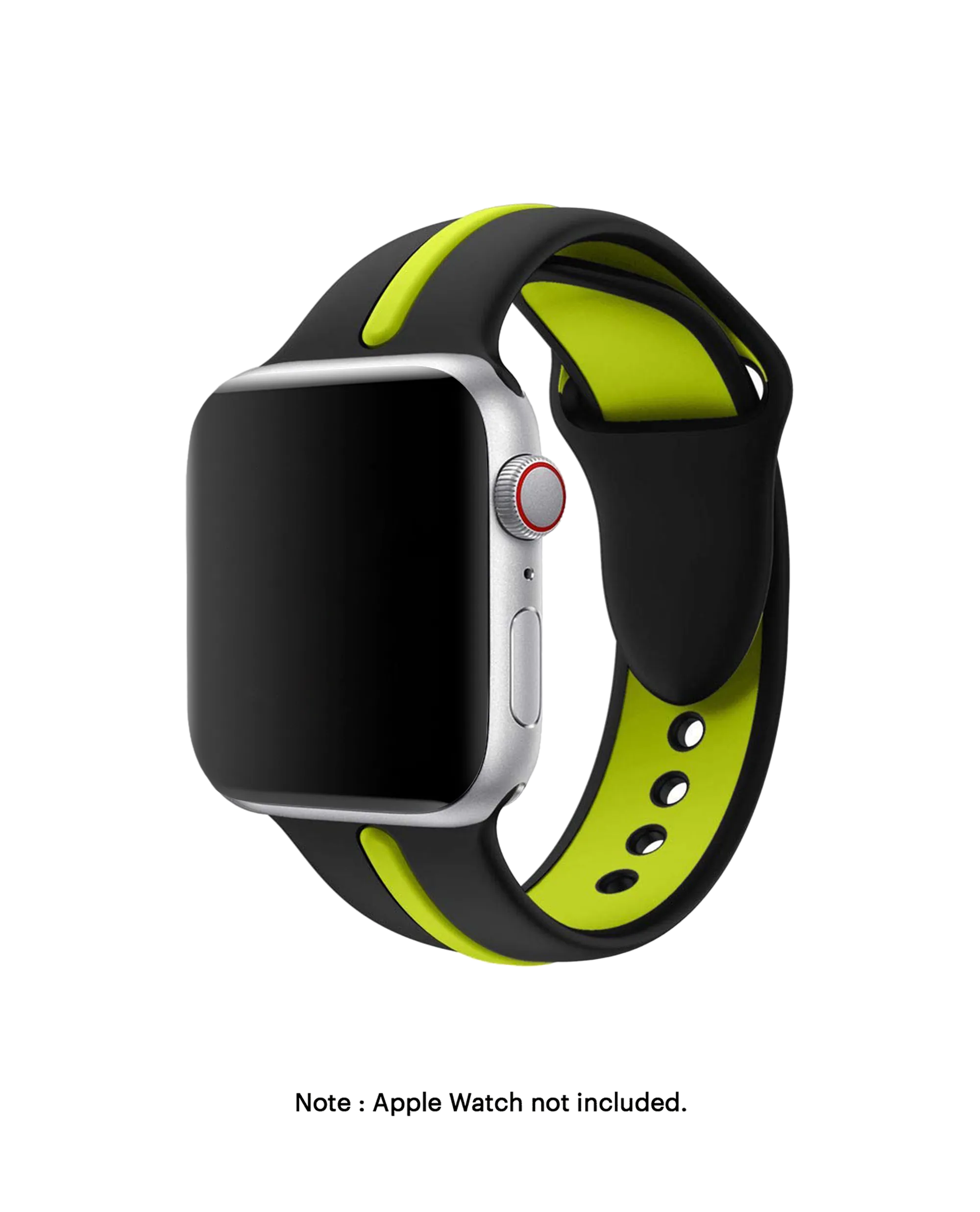 Black-Gray Two Tone Silicone Apple WatchBand