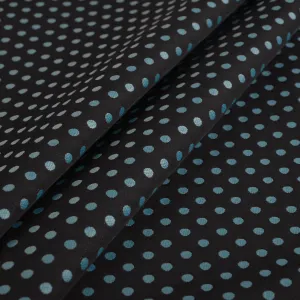 Black Polka Dot Jacquard Fabric 3681