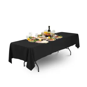 Black Polyester Table Cloth 150x230cm - Full Protection