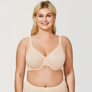 Breathable Cotton Lining Underwire Beige Bra