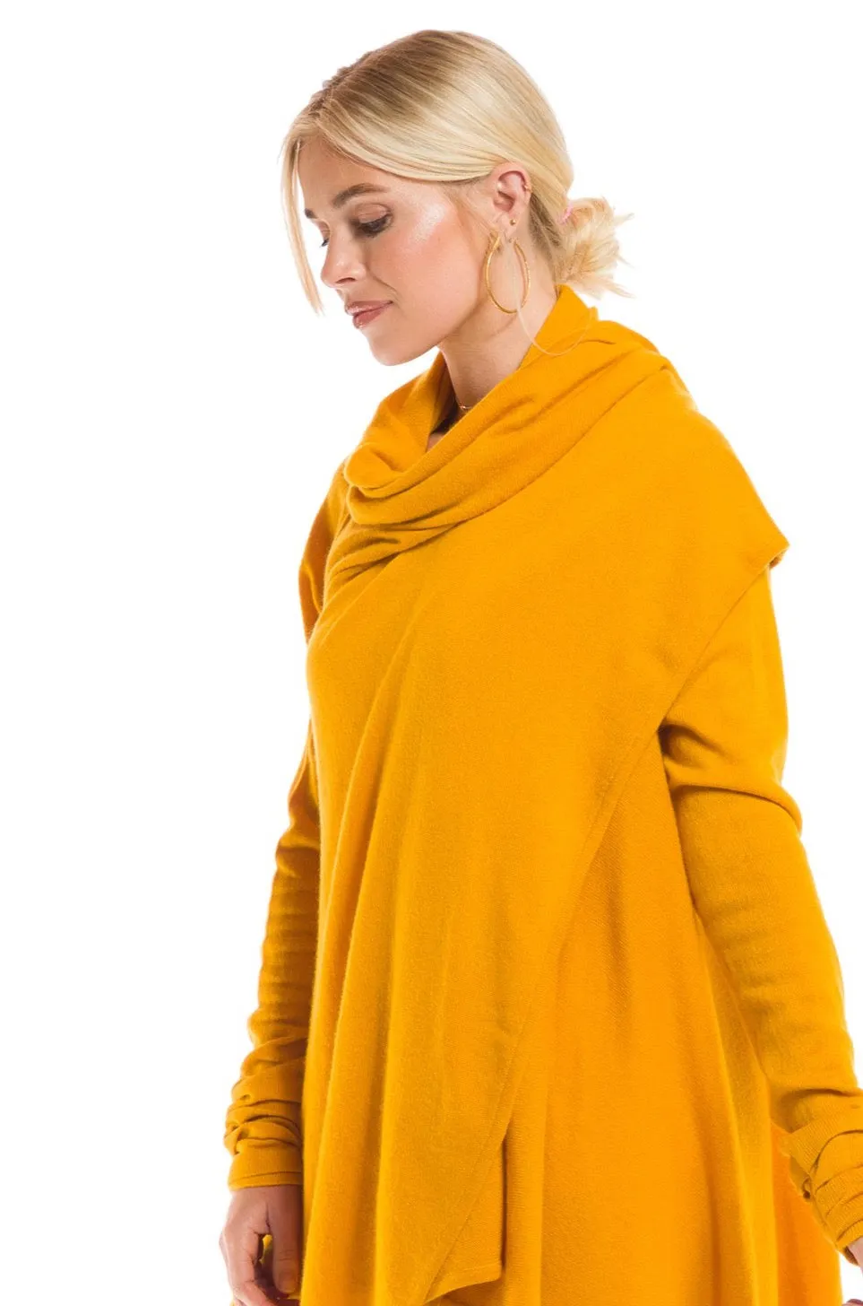 CASHMERE WATERFALL JACKET TIBETAN YELLOW