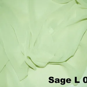 Chiffon Wholesale Fabric in Sage L 002