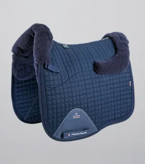 Close Contact Merino Wool European Saddle Pad - Dressage Square Navy/Navy Wool