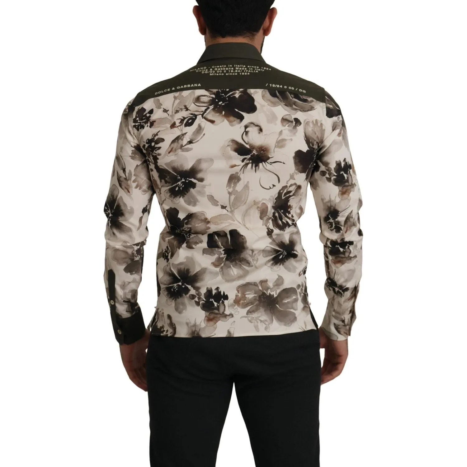 Dolce & Gabbana Floral Print Casual Cotton Shirt