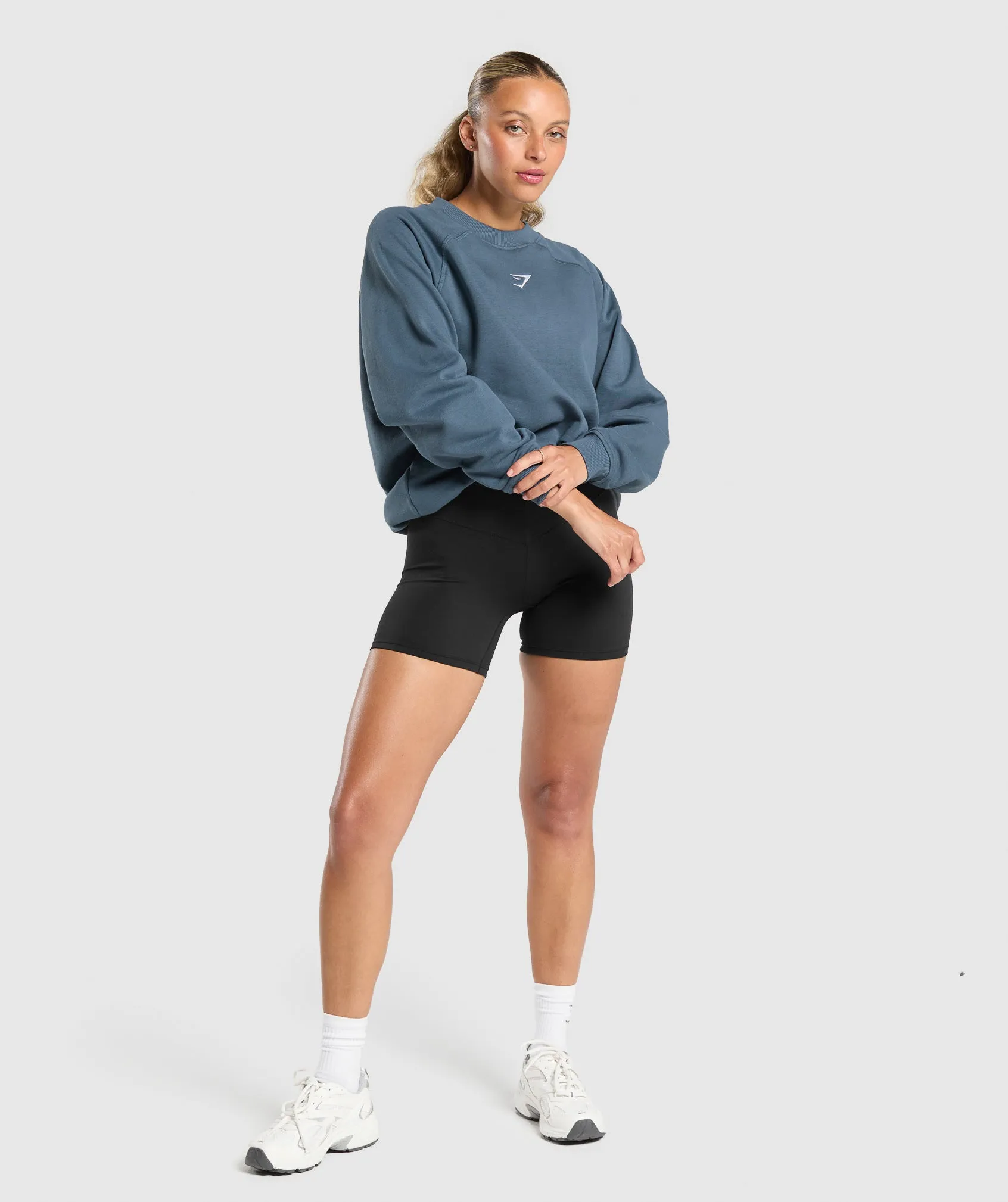 Gymshark Training Oversized Fleece Sweatshirt - Cargo Blue