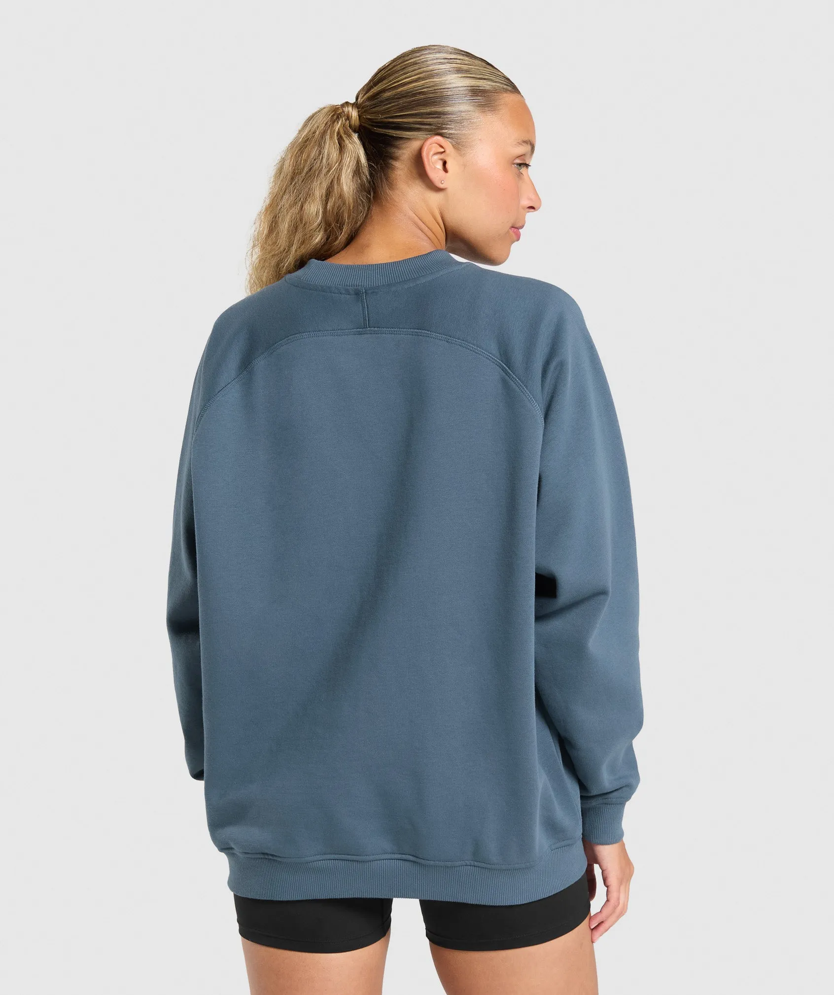 Gymshark Training Oversized Fleece Sweatshirt - Cargo Blue