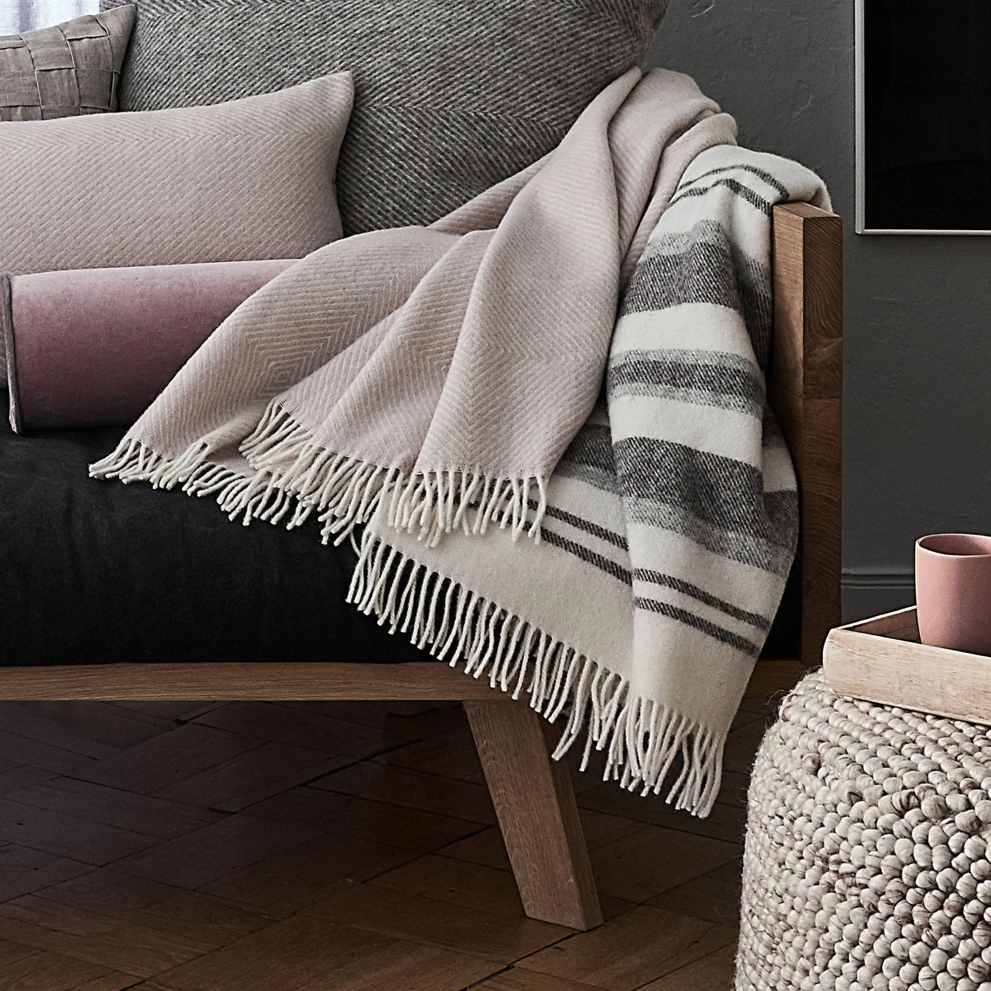 Kampai Wool Blanket [Grey/Cream]