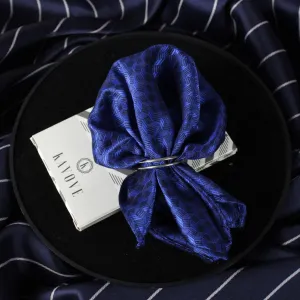 Kovove The Abstractzoid Blue Pocket Square For Men