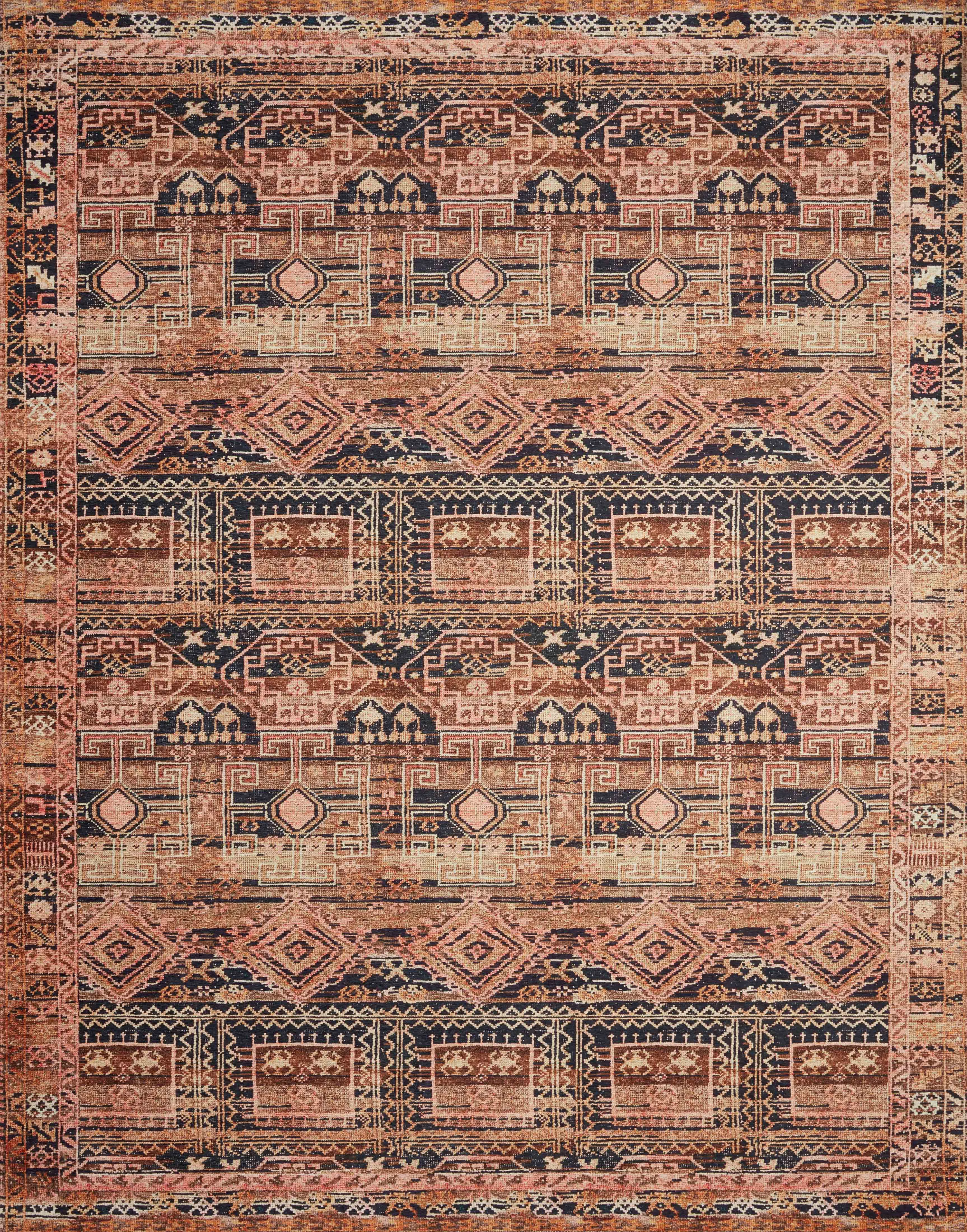 Layla Rug in Mocha & Blush