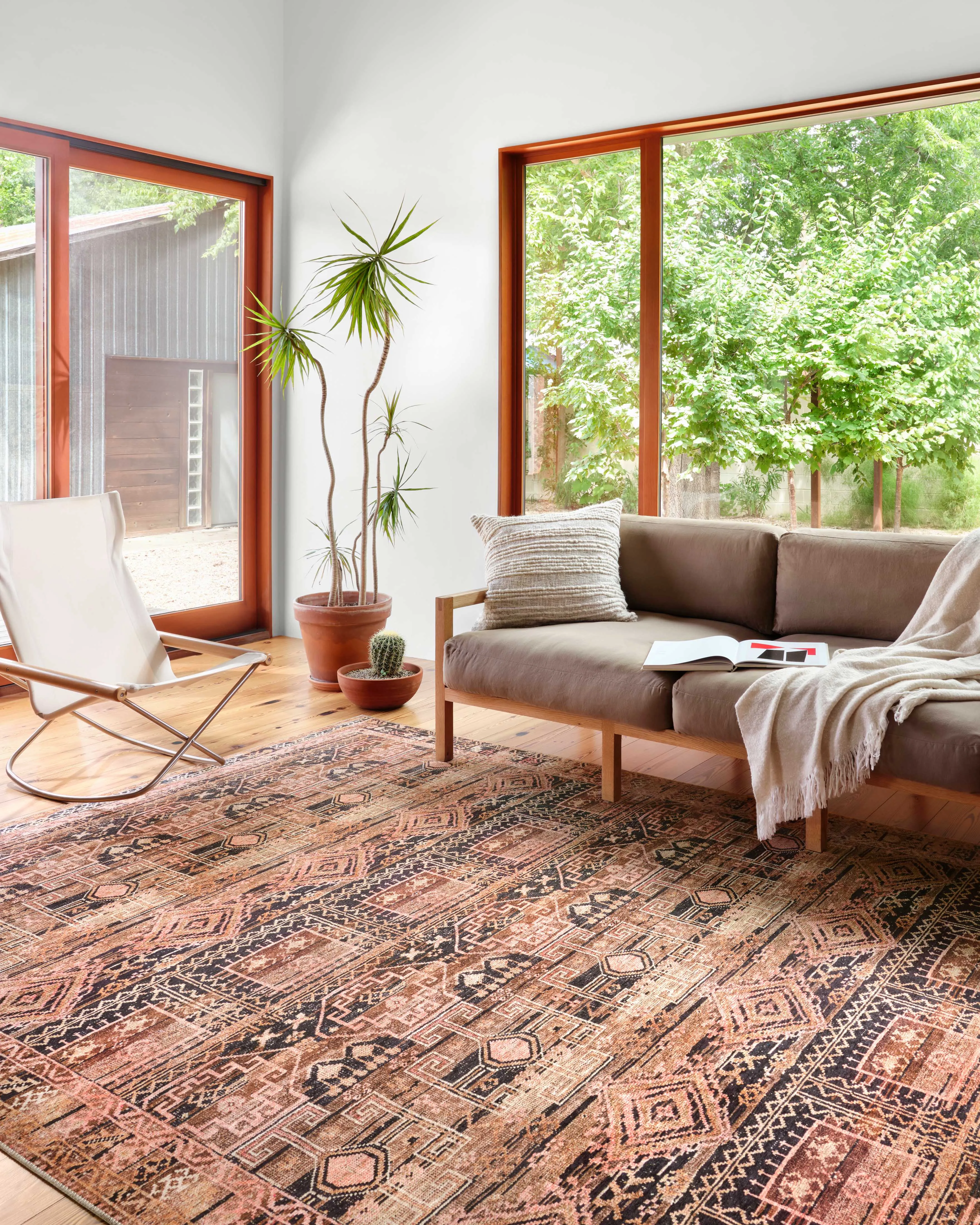 Layla Rug in Mocha & Blush