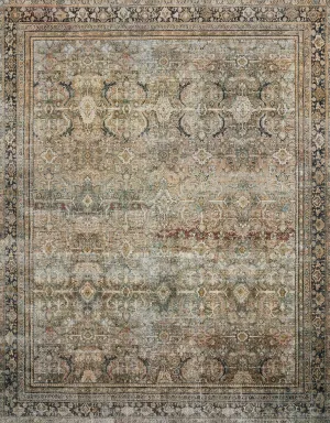 Layla Rug in Olive & Charcoal