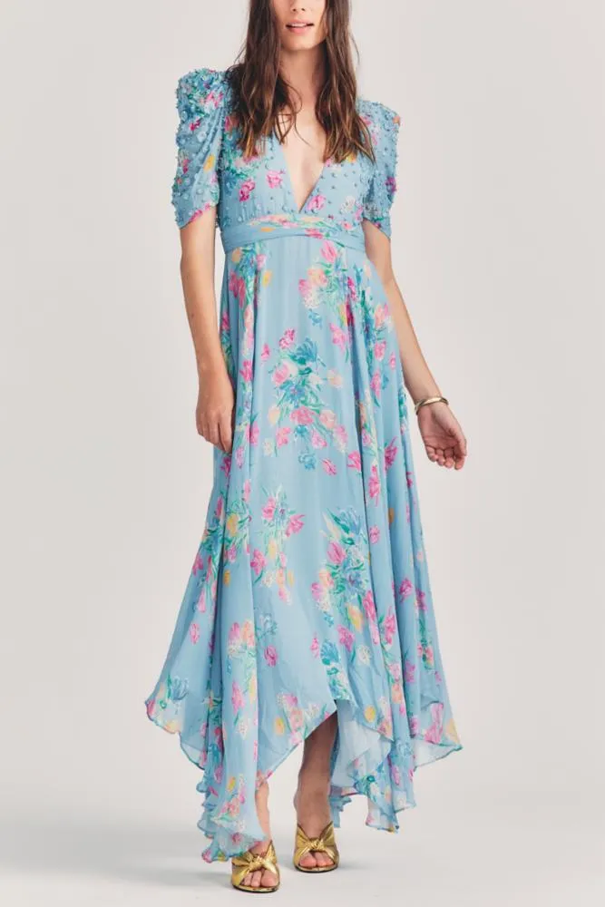 Love Shack Fancy - Akira Dress in Sky Lullaby