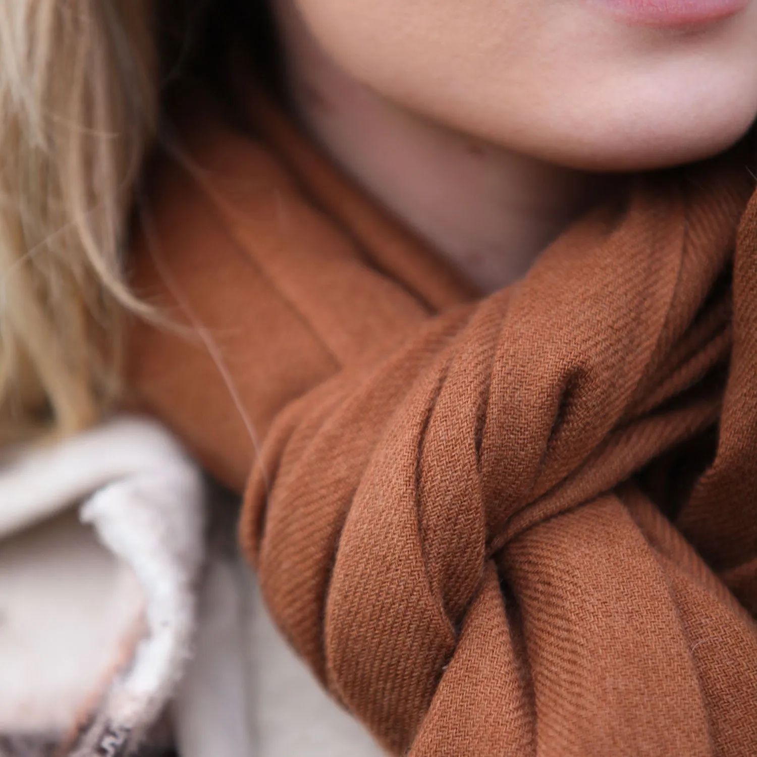 Luxury Pashmina Shawl Nutmeg