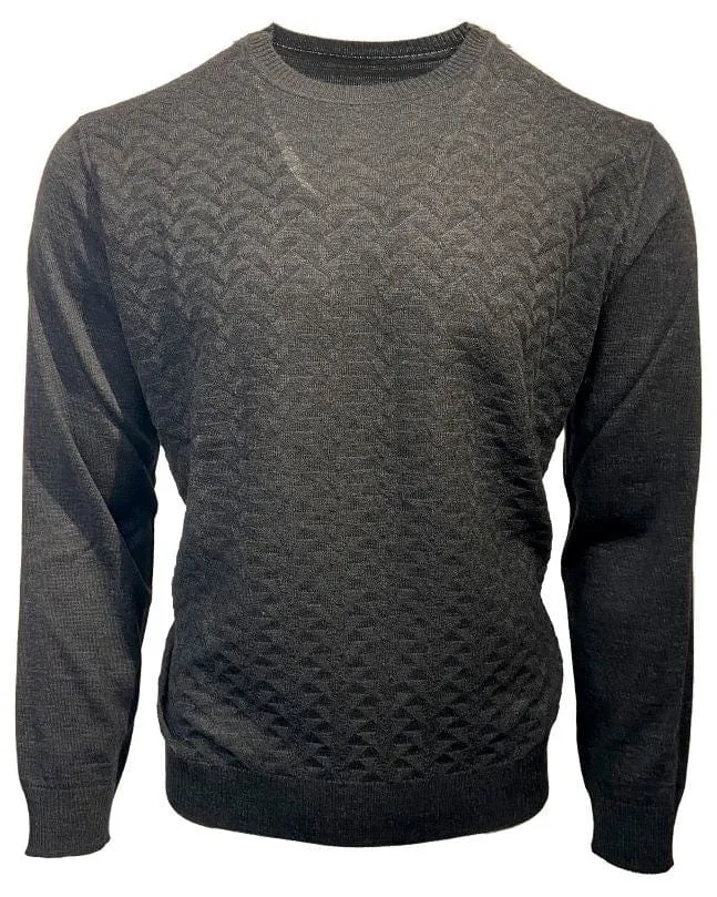 Mens Merino Wool Crewneck Sweater - Made In Italy | Embrace Three Exquisite Colors