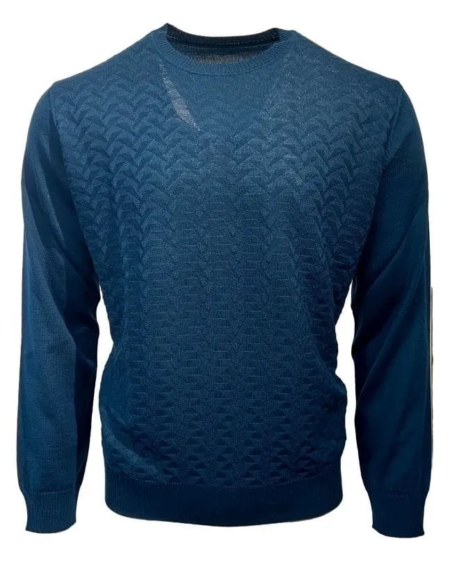 Mens Merino Wool Crewneck Sweater - Made In Italy | Embrace Three Exquisite Colors