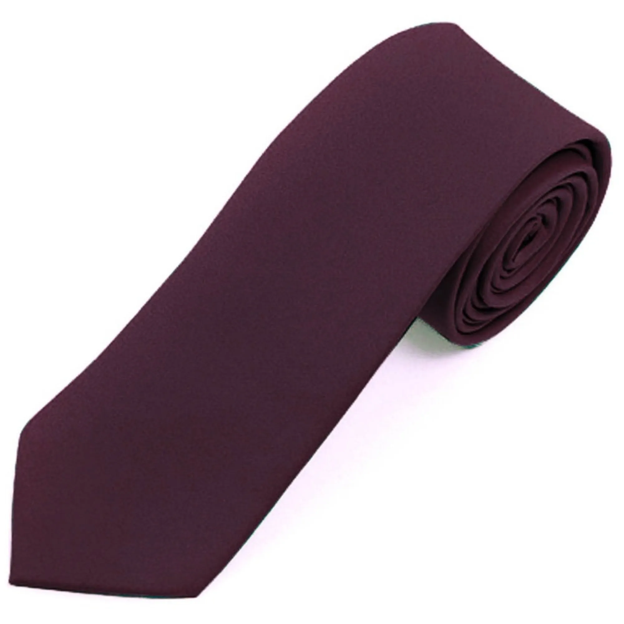 Men's Solid Color 2 Inch Wide And 57 Inch Long Slim Neckties