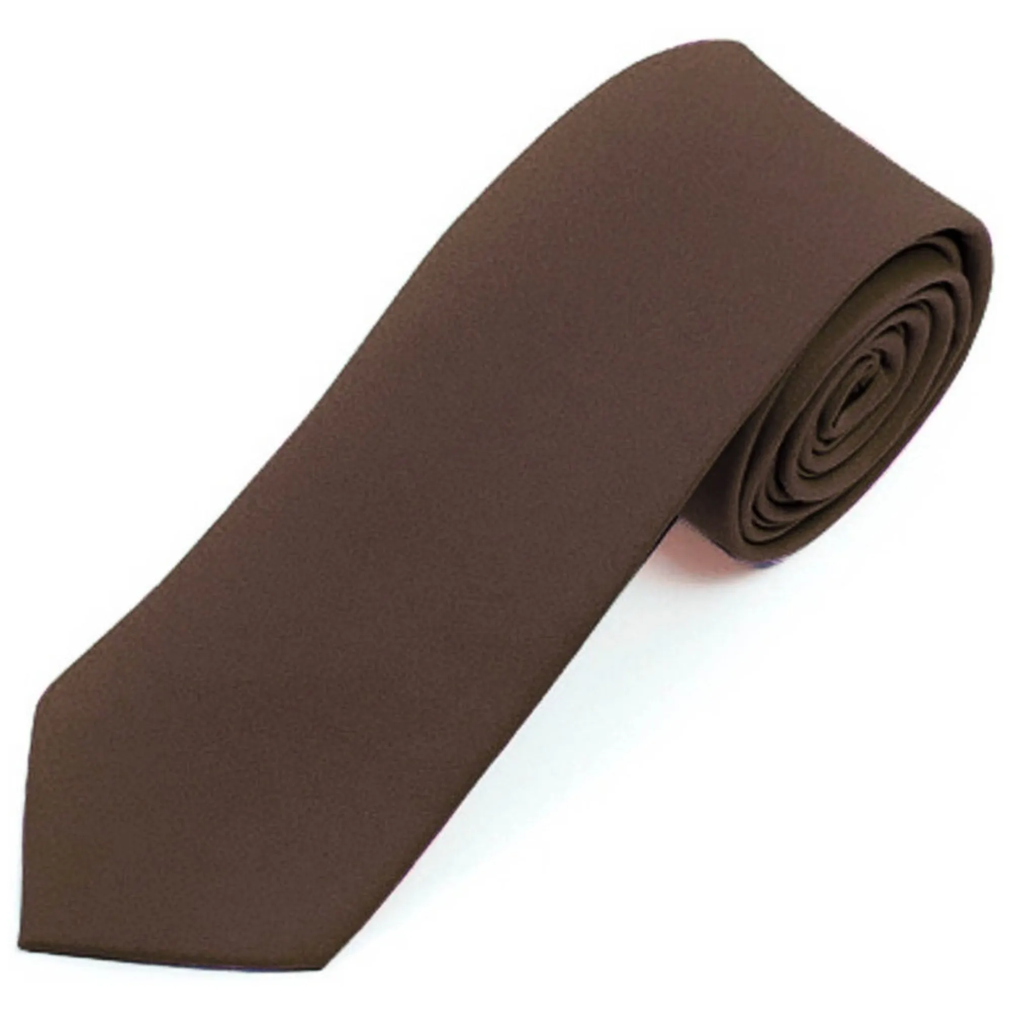 Men's Solid Color 2 Inch Wide And 57 Inch Long Slim Neckties