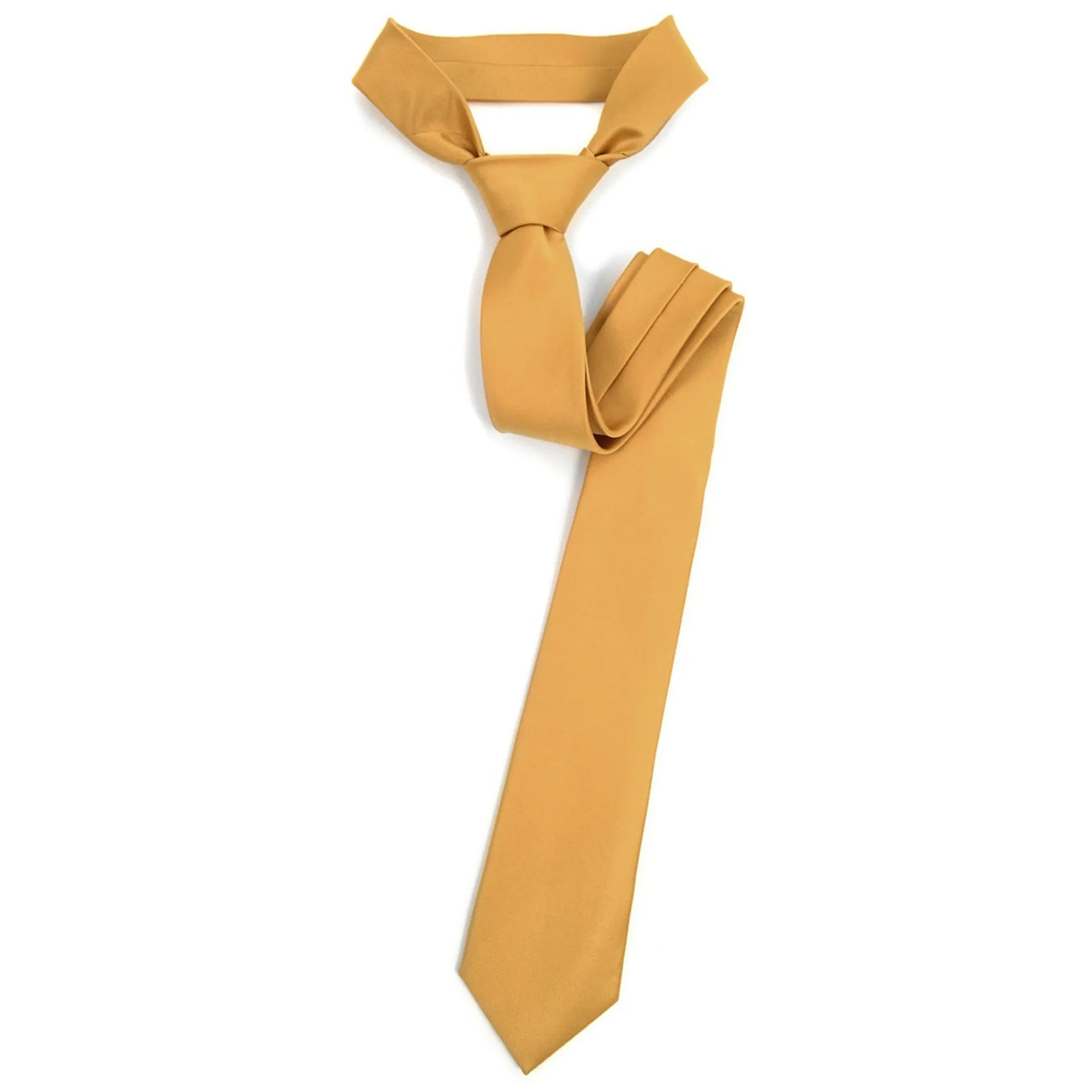 Men's Solid Color 2 Inch Wide And 57 Inch Long Slim Neckties