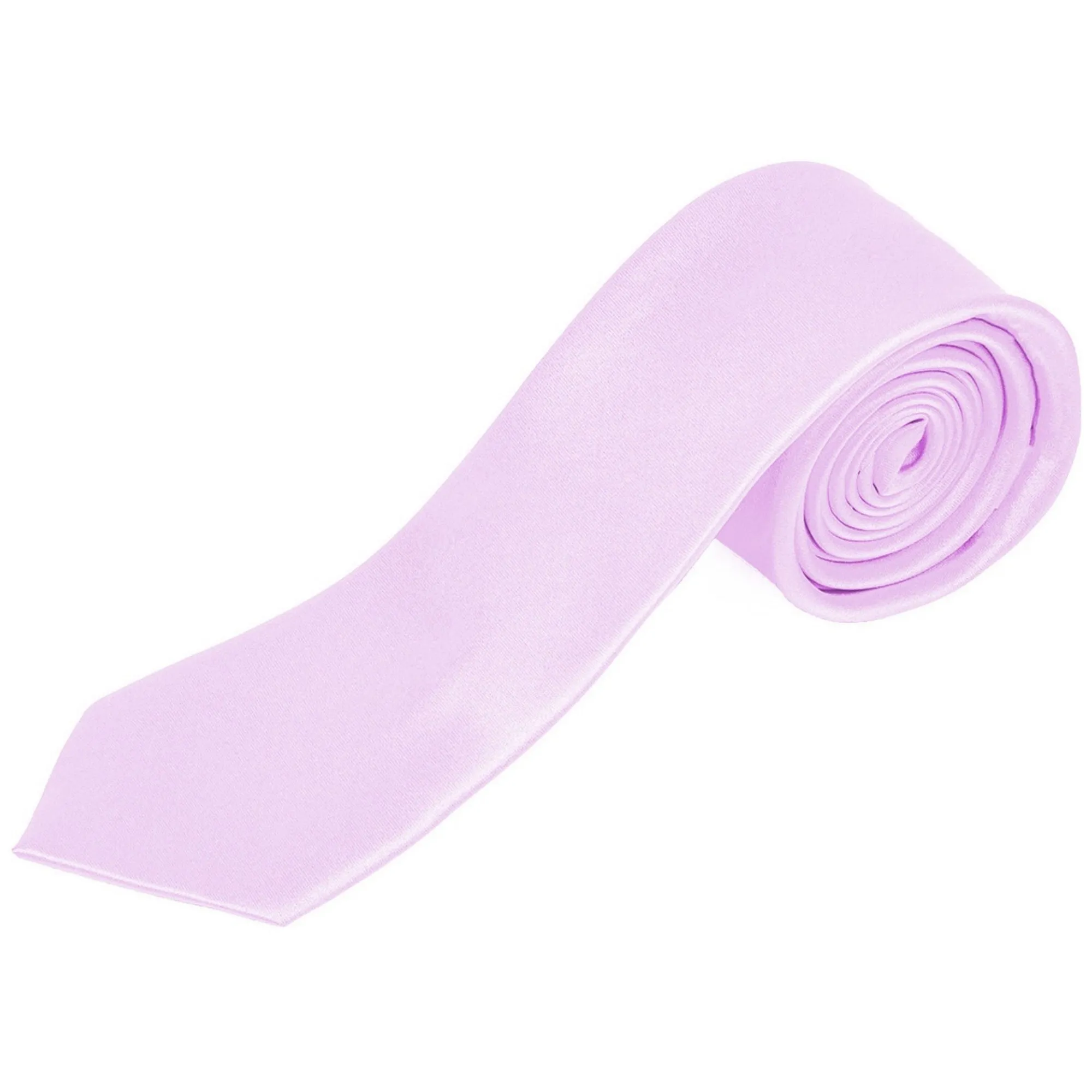 Men's Solid Color 2 Inch Wide And 57 Inch Long Slim Neckties