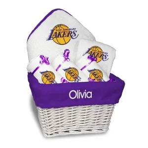 Personalized Los Angeles Lakers Medium Basket - 6 Items