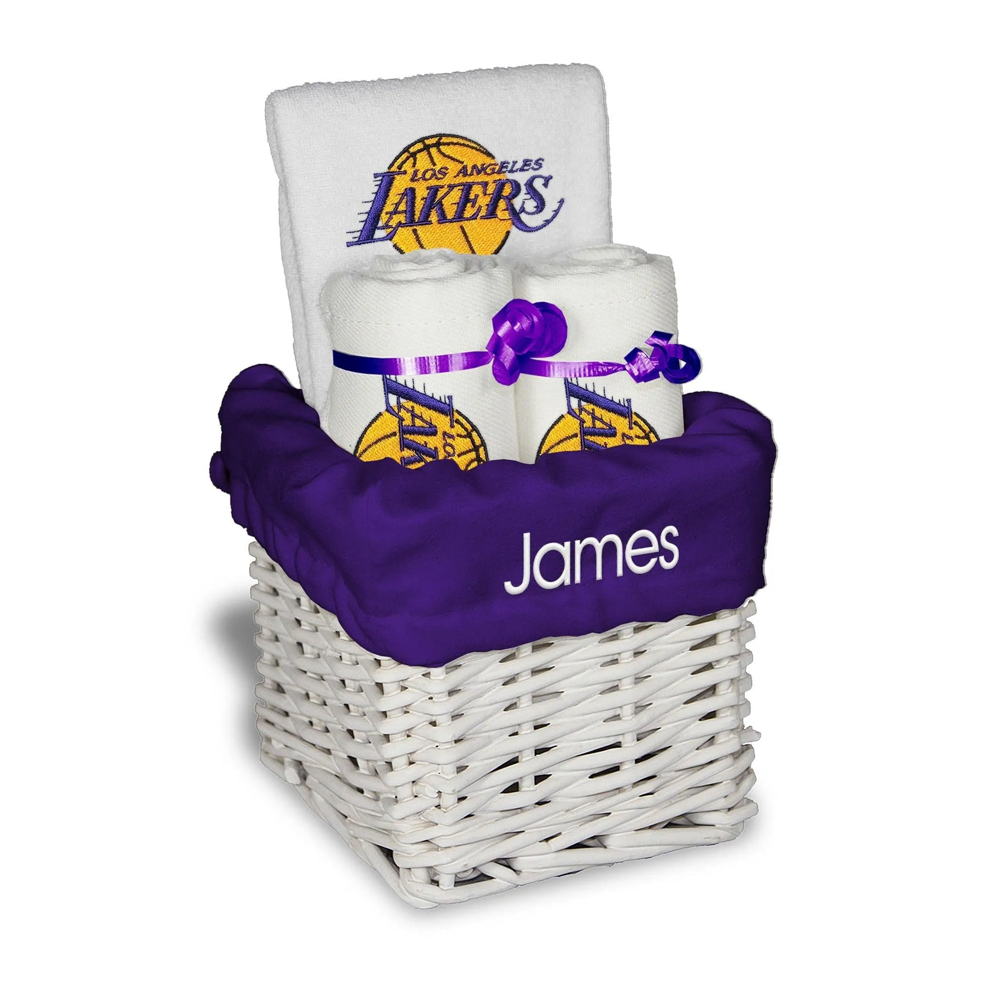 Personalized Los Angeles Lakers Small Basket - 4 Items