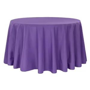 Polyester 108" Round Tablecloth - Purple