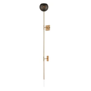 Scarab 66" 1 Light Sconce in Satin Brass