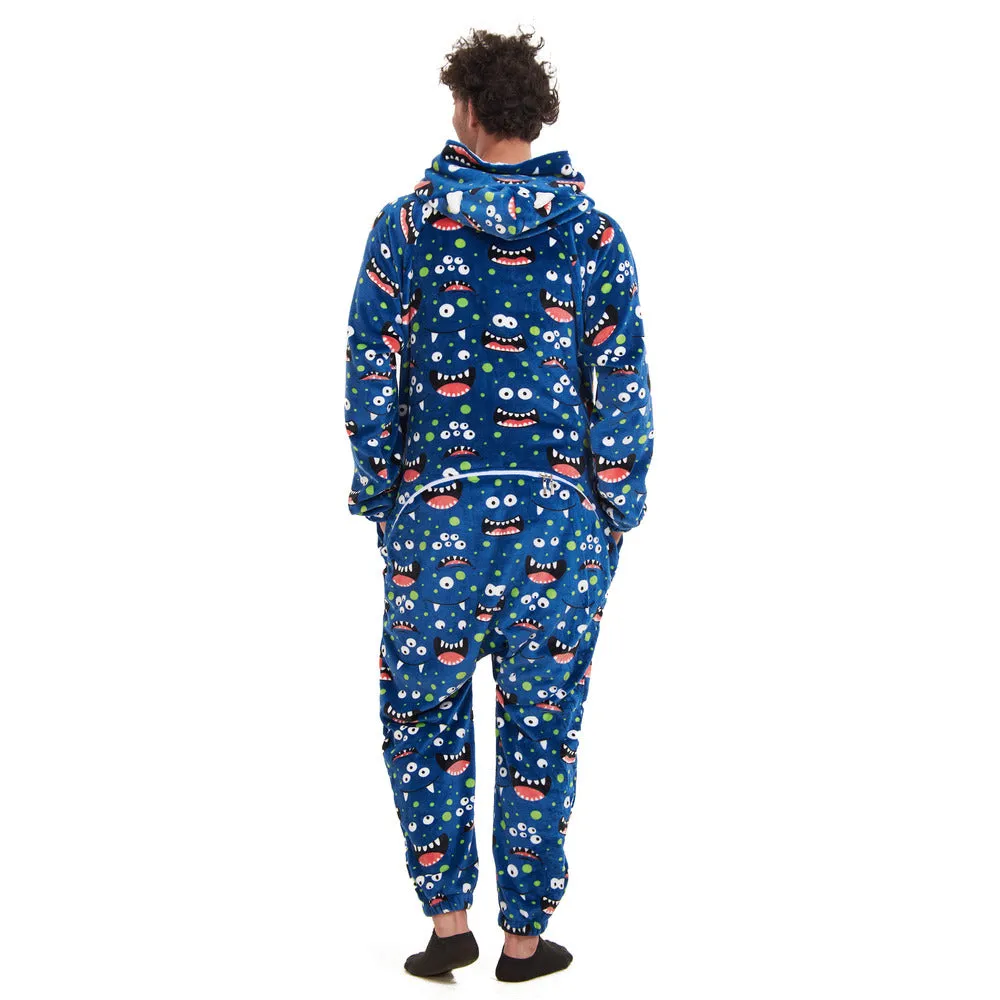 Snuggs Blanket Onesie Blue monster