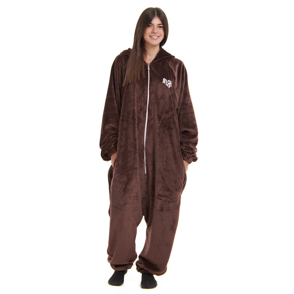 Snuggs Blanket Onesie Brown