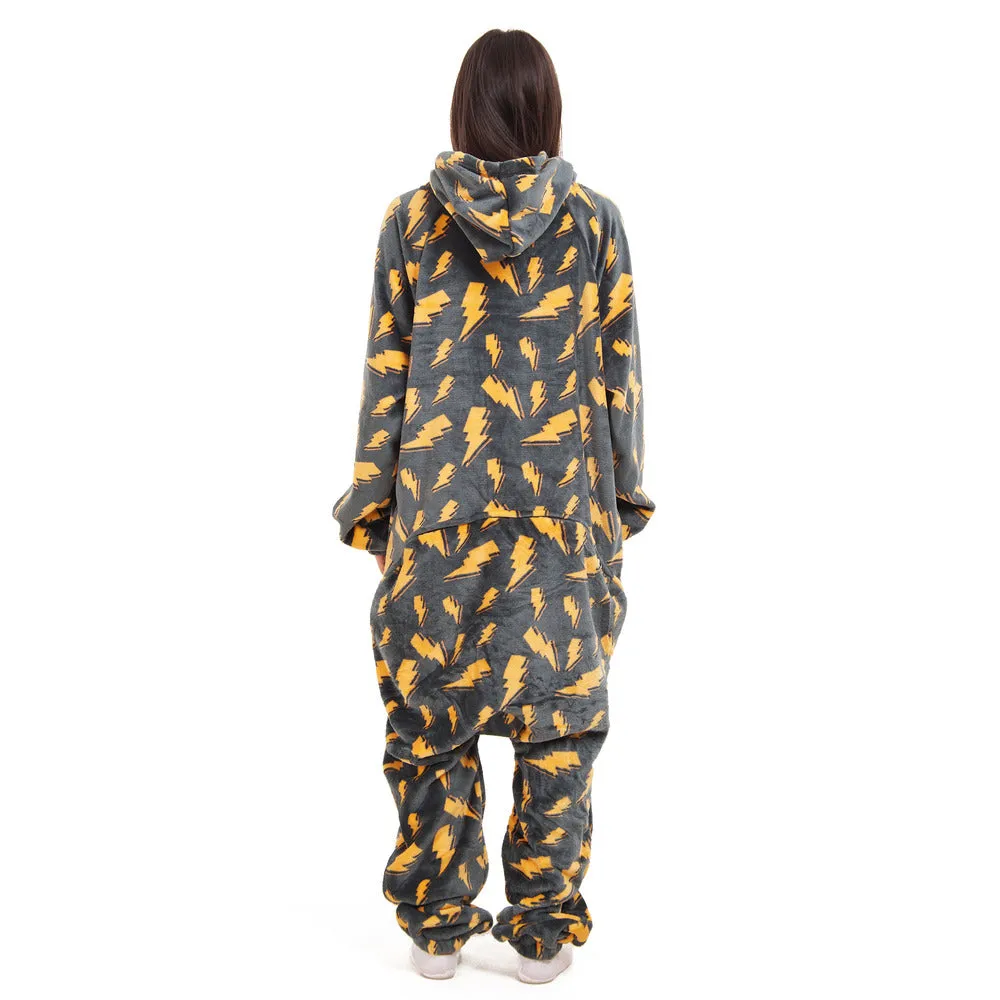 Snuggs Blanket Onesie Dark Grey Bolt