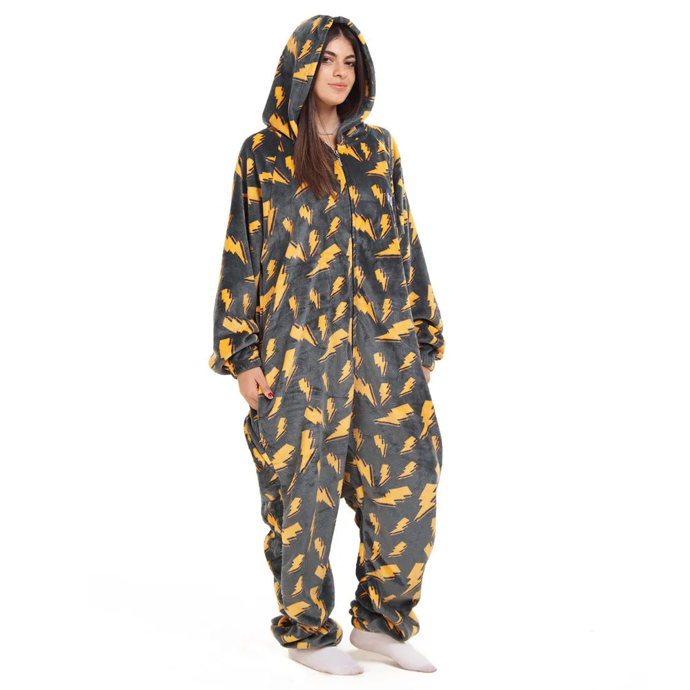 Snuggs Blanket Onesie Dark Grey Bolt