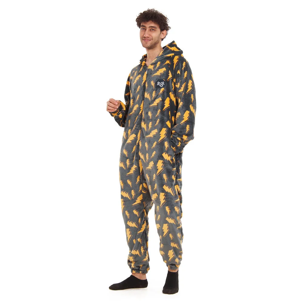 Snuggs Blanket Onesie Dark Grey Bolt