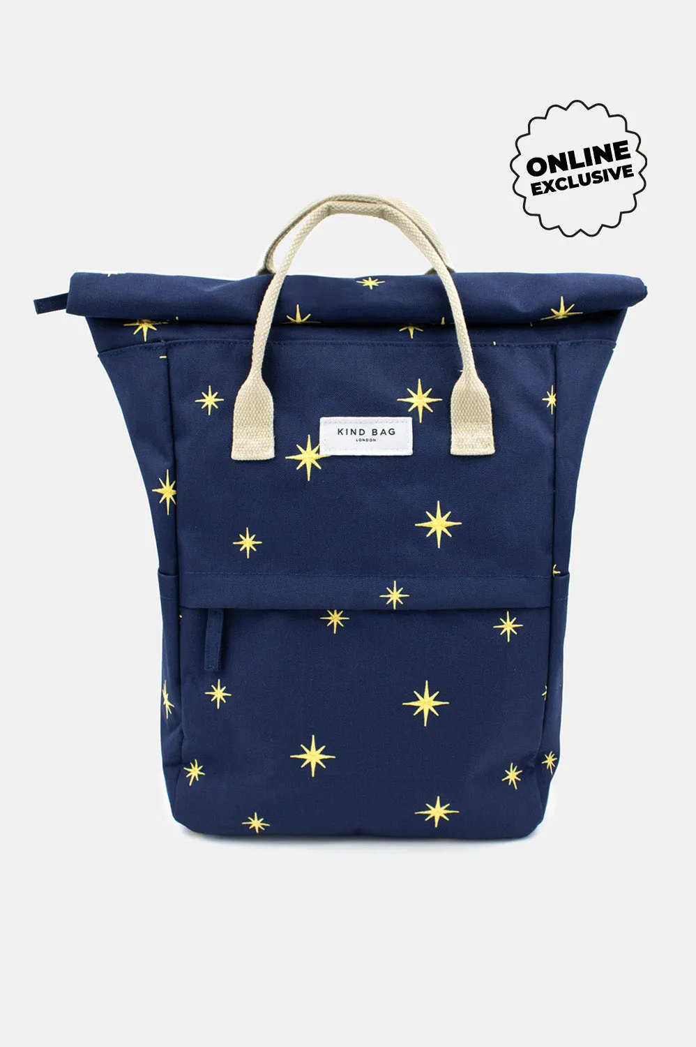 Stars Navy | Embroidered “Hackney” Backpack | Medium - PRE-ORDER