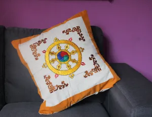 The Dharma Chakra Cotton Pillow Covers