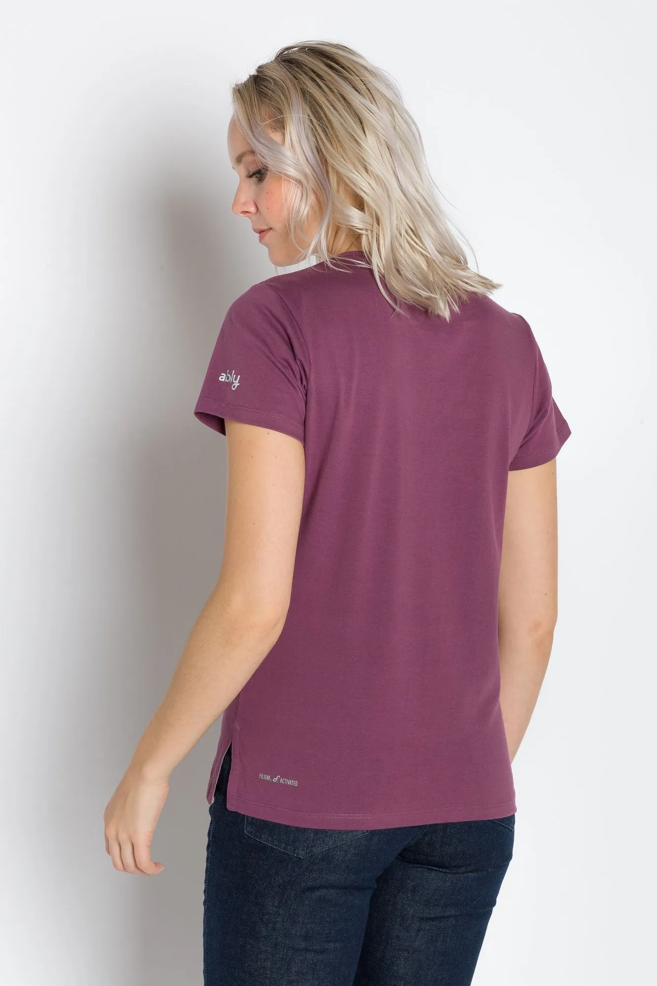 Vanessa Heavy Tee | Women's Anti-Stain Deep V-Neck T-Shirt