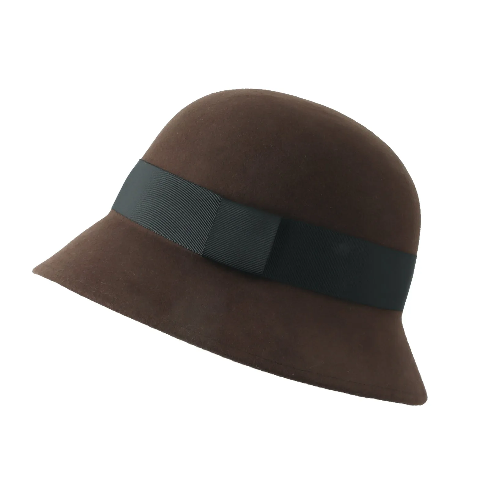 Wool Felt Fedora Simple Classic Bucket Hat GN61308